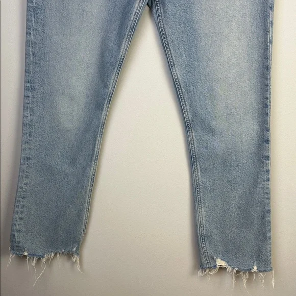 NWT Agolde Riley High Rise Straight Crop Jeans in Bitter Size 29 Cotton Stretch - Picture 5 of 16